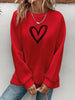 Laden Sie das Bild in den Galerie-Viewer, Nabia® | Herz Druck Pullover Sweatshirt