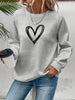 Laden Sie das Bild in den Galerie-Viewer, Nabia® | Herz Druck Pullover Sweatshirt