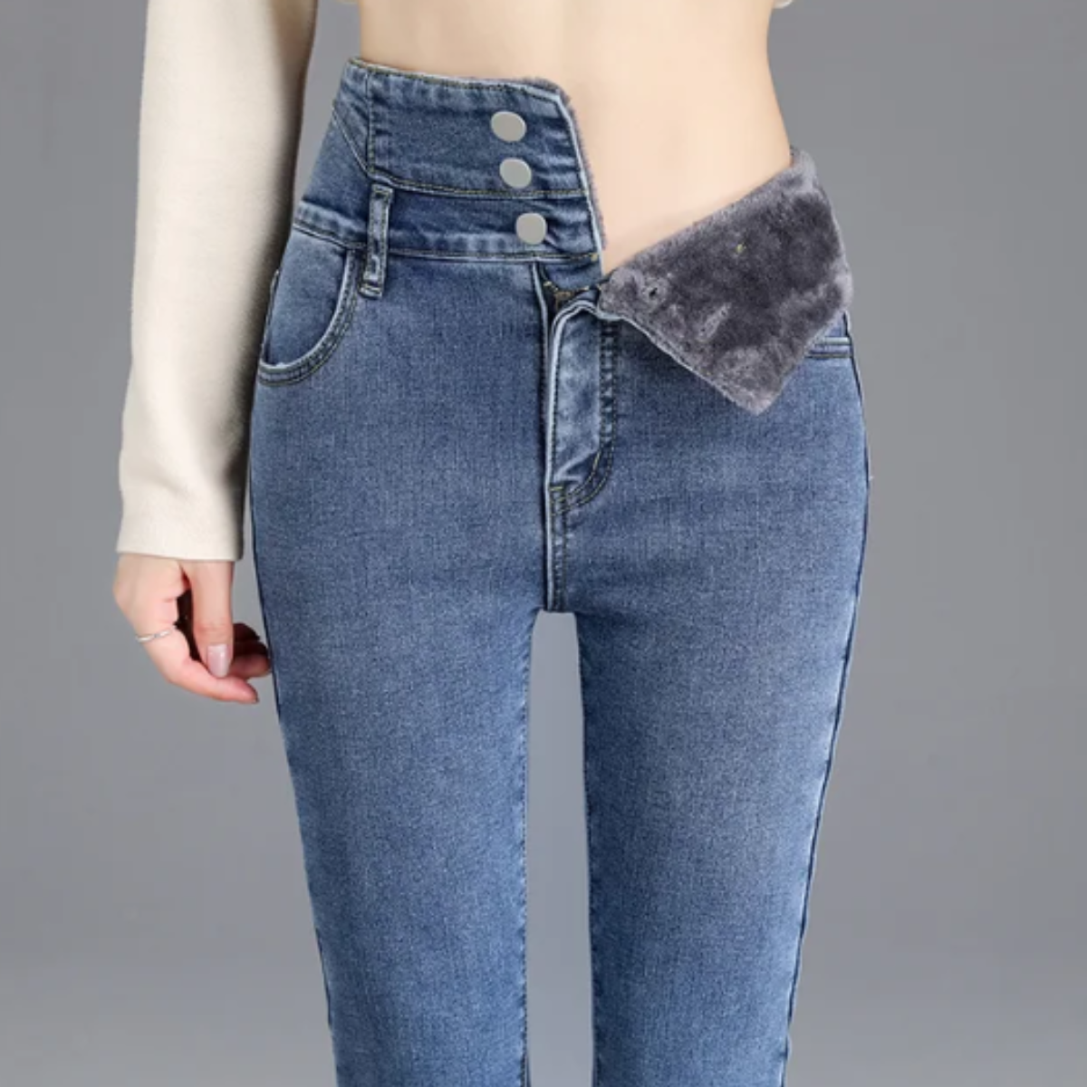 (1+1 Gratis) Amalia® | Fleece-Skinny-Jeans